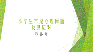 小学生常见心理问题及其应对.ppt