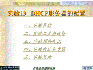 实验13DHCP服务器的配置.ppt