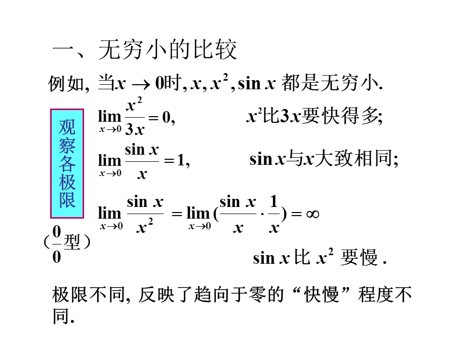 大一高数课件ch2-6无穷小的比较.ppt_第2页