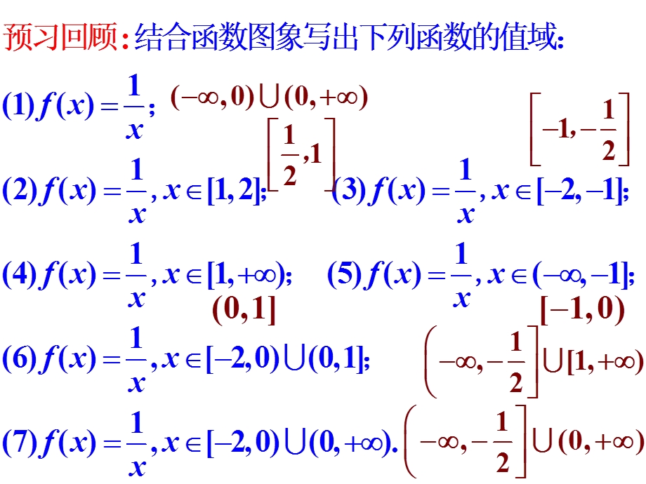 求函数的值域&由集合关系求参数范围.ppt_第2页