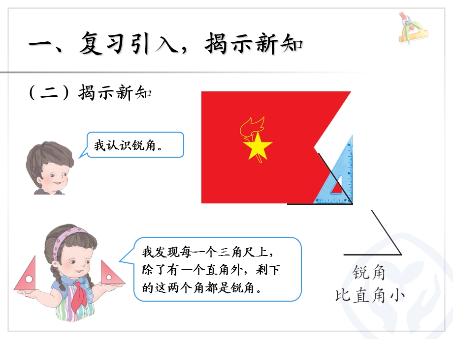 新人教版二年级上册数学课件《认识锐角和钝角、解决问题》.ppt_第3页