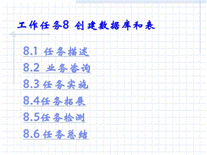 工作任务8创建数据库和表.ppt