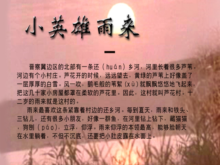 小英雄雨来课件(冀教版小学语文二年级课件).ppt_第1页