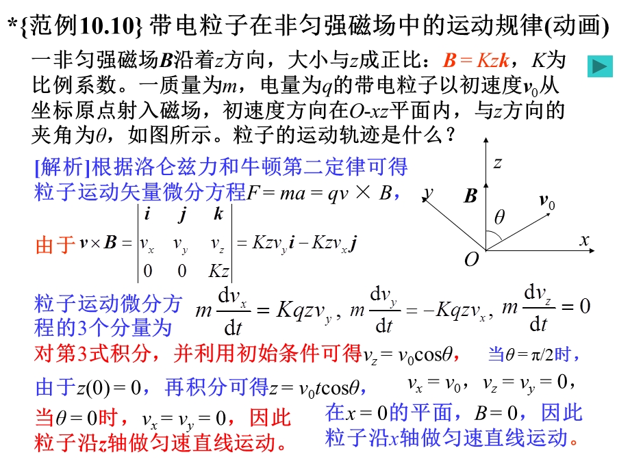 恒磁场之带电粒子在非匀强磁场中的运动(动画).ppt_第1页