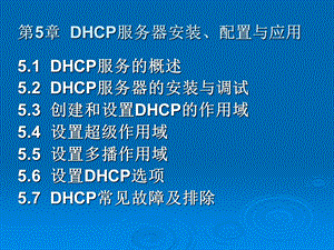 服务器安装、配置与应用指南电子课件第5章.ppt