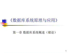 数据库系统原理与应用.ppt