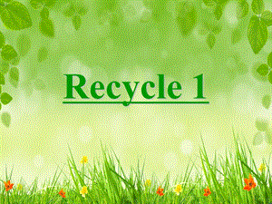 新版人教版pep小学英语四年级Recycl.ppt