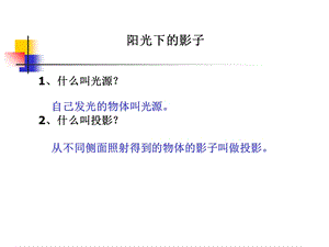 教科版小学科学五年级上册第二单元《阳光下的影子》.ppt