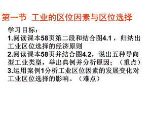 建筑学院工程工业的区位因素与区位精选选择课程.ppt