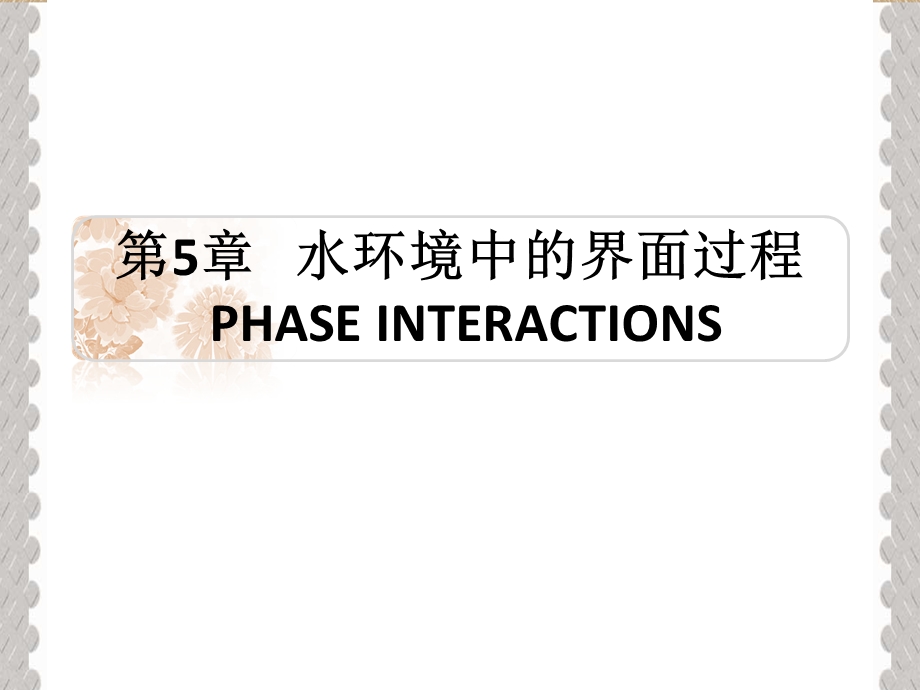 水环境中的界面过程(吸附).ppt_第1页