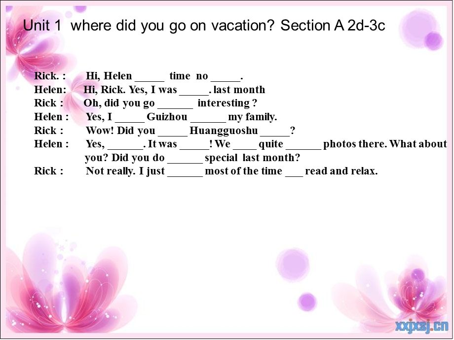 新目标八年级上册英语第一单元sectionA2d-3c.ppt_第1页