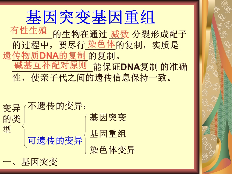 新课标人教必修版高一生物基因突变基因重组.ppt_第1页