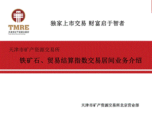 铁矿石、再生铜、铂金贸易结算指数居间介绍.ppt