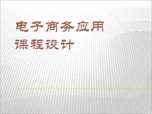 电子商务系统设计讲稿.ppt