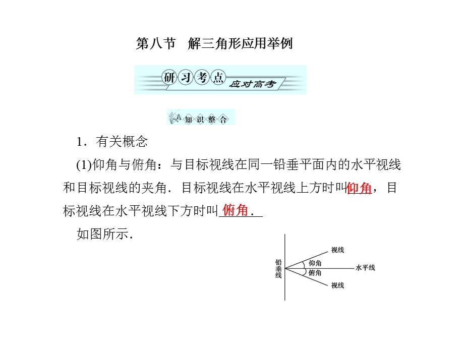 解三角形应用举例第八节.ppt_第1页