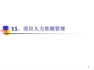 系统集成项目管理工程师11项目人力资源管理.ppt