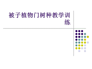 被子植物门树种教学训练.ppt