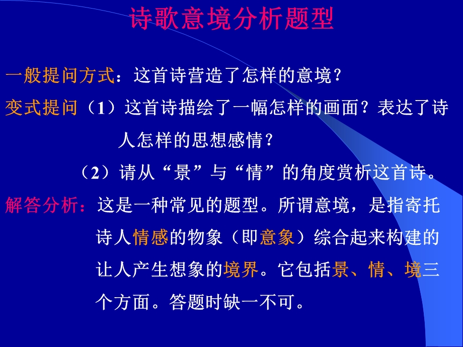 诗歌鉴赏(意境分析专题陈霞).ppt_第1页