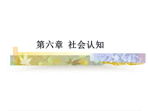 社会心理学社会认知.ppt