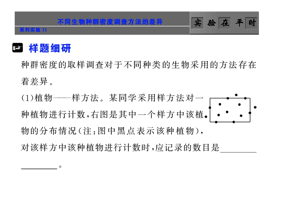 系列实验不同生物种群密度调查方法的差异.ppt_第1页