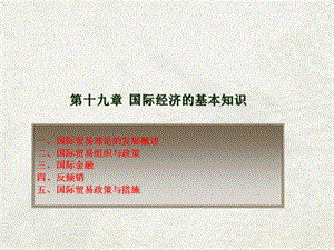 西方经济学19国际经济的基本知识.ppt