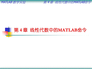 线性代数中的MATLAB命令.ppt