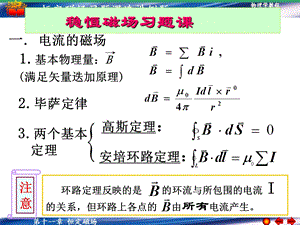 稳恒磁场习题课选讲例题.ppt