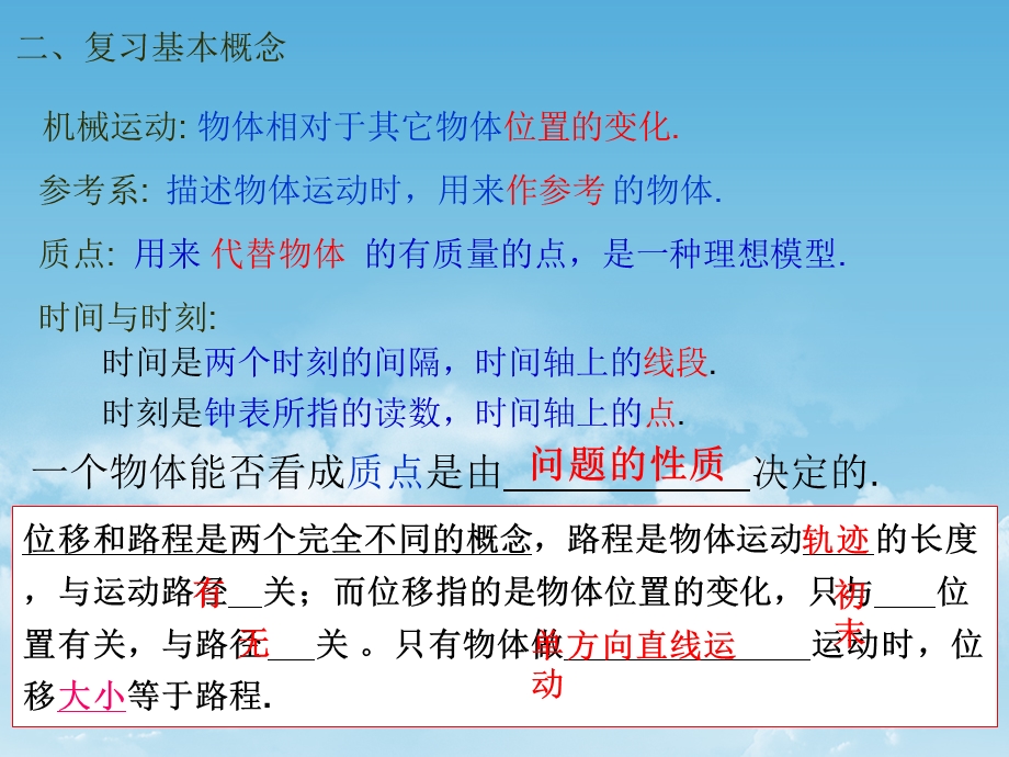 运动的描述基础知识复习课件(人教版必修1).ppt_第3页