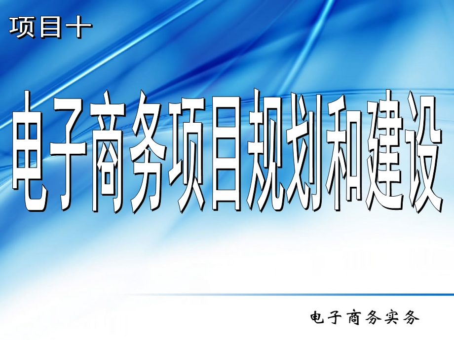 电子商务实务项目教程项目十.ppt_第1页