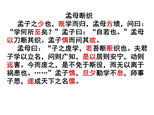 课外文言文训练孟母断织.ppt