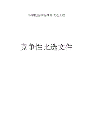 小学校篮球场维修改造工程招标文件.docx