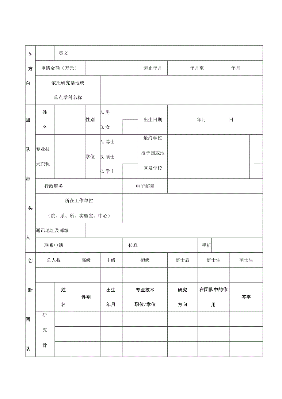 黄冈师范学院优秀中青年科技创新团队计划项目申请书.docx_第2页