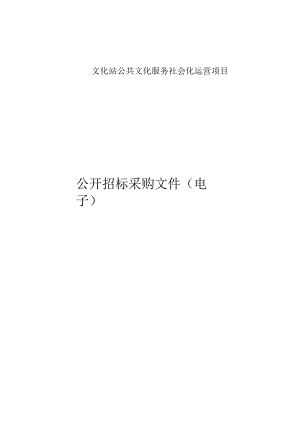 公共文化服务社会化运营项目招标文件.docx