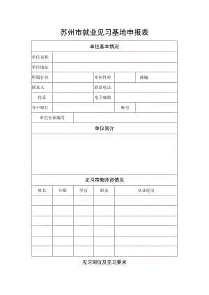 苏州市就业见习基地申报表.docx