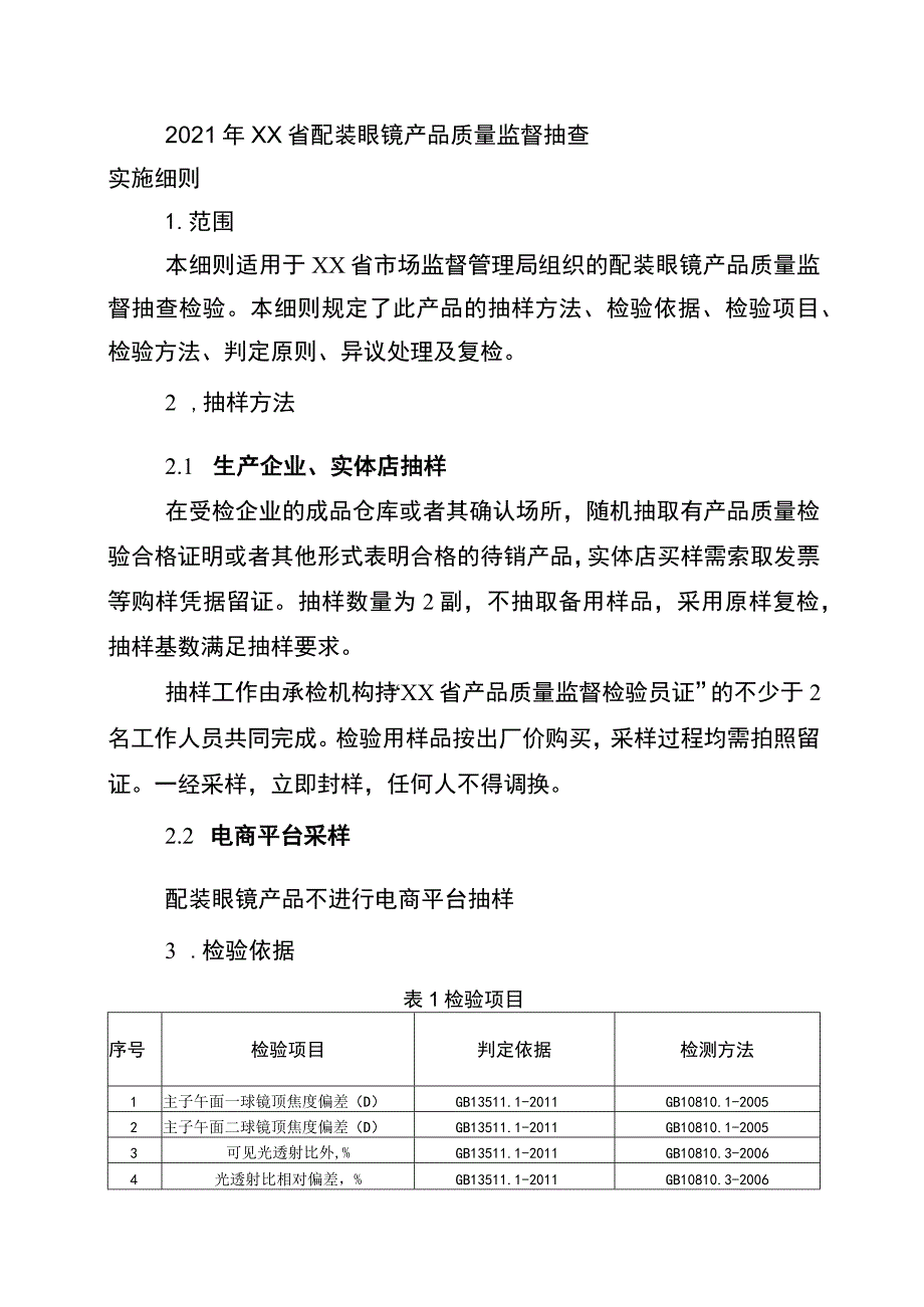 2021年省级消费品省级监督抽查实施细则（配装眼镜）.docx_第1页