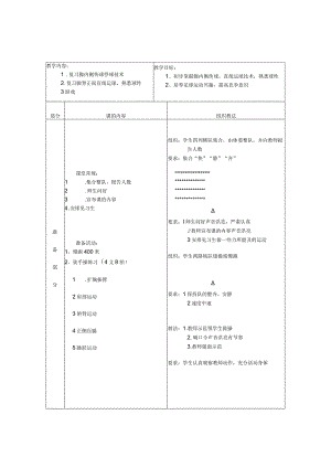 足球第5次课复习脚背正面直线运球熟悉球性教案.docx