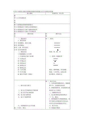 小学乒乓球第九课时巩固提高快推挡球的能力正手攻球技术教案.docx