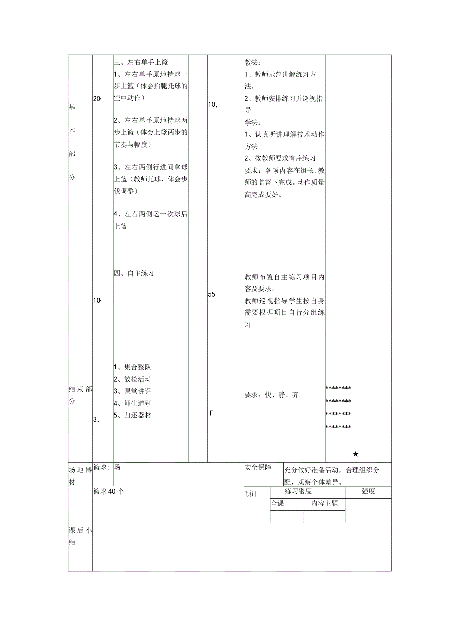 体育健身课时篮球拓展掌握左右单手上篮的动作技术方法计划.docx_第2页