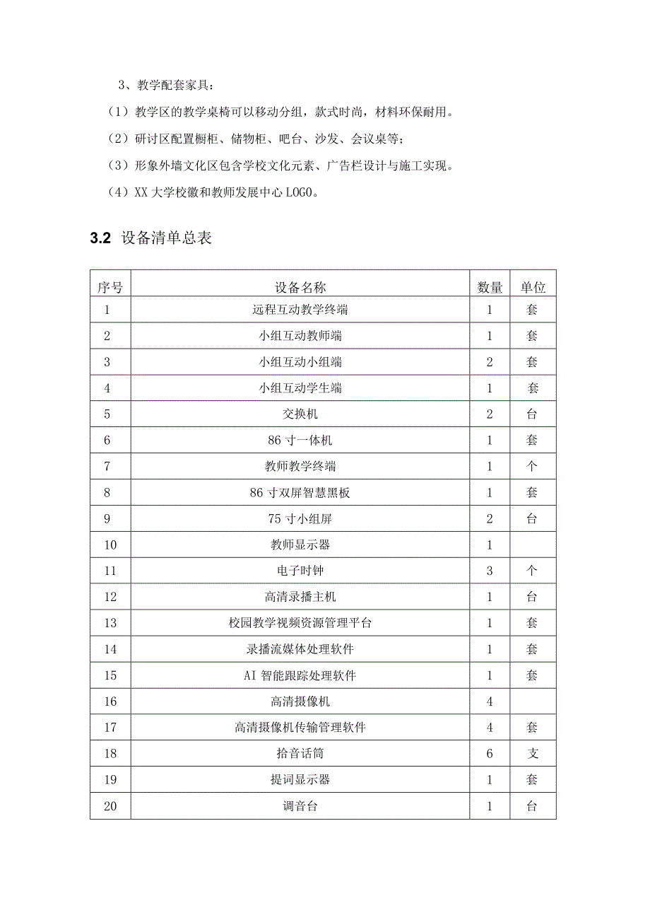 XX大学示范性智慧课室建设项目采购需求.docx_第3页