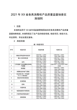 2021年省级消费品省级监督抽查实施细则（食具消毒柜）.docx