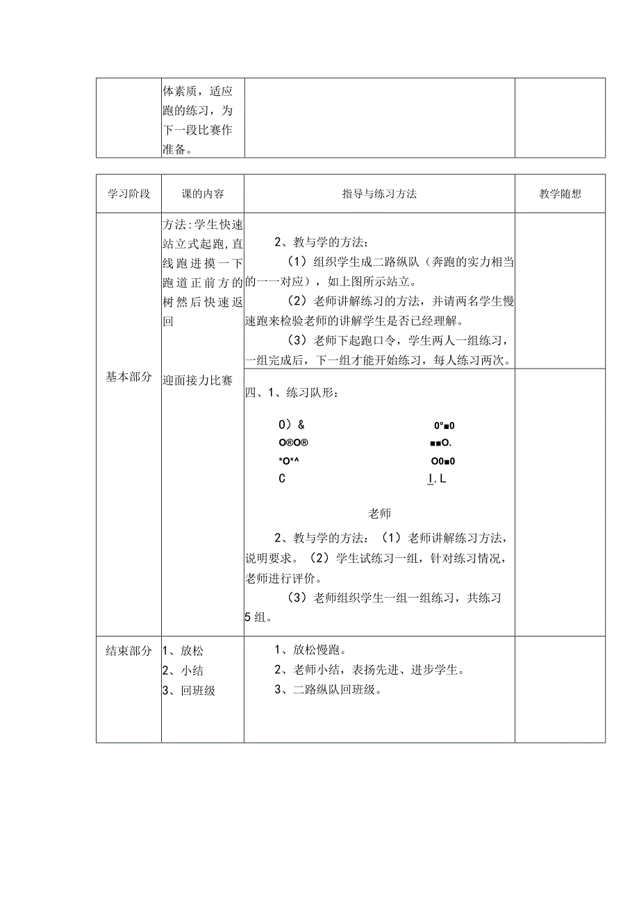 小学六年级体育与健康第一学期学会直线跑进的技术避免窜道带来的危险教学.docx_第3页