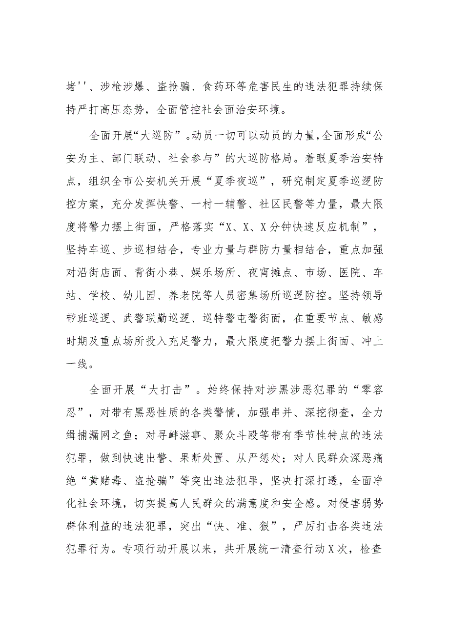 2023年县公安机关夏季治安打击整治“百日行动”阶段性进展情况汇报总结十篇.docx_第3页