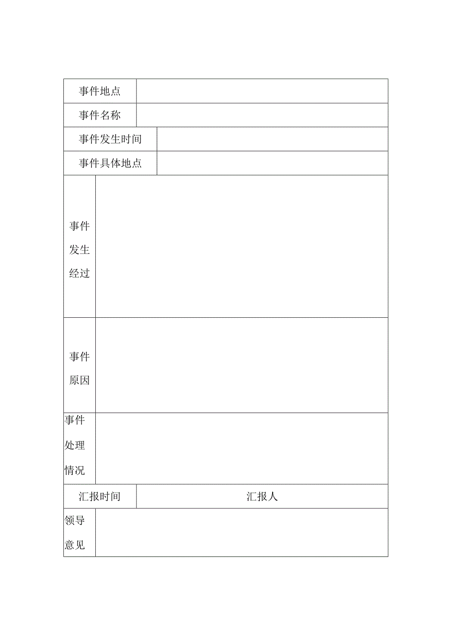 重大事件或突发性事故信息报告表BZH.docx_第1页