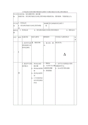 小学选项分层体育教学教案羽毛球第7次课后场高空击球之劈吊球技术.docx