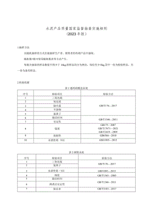 水泥产品质量国家监督抽查实施细则.docx