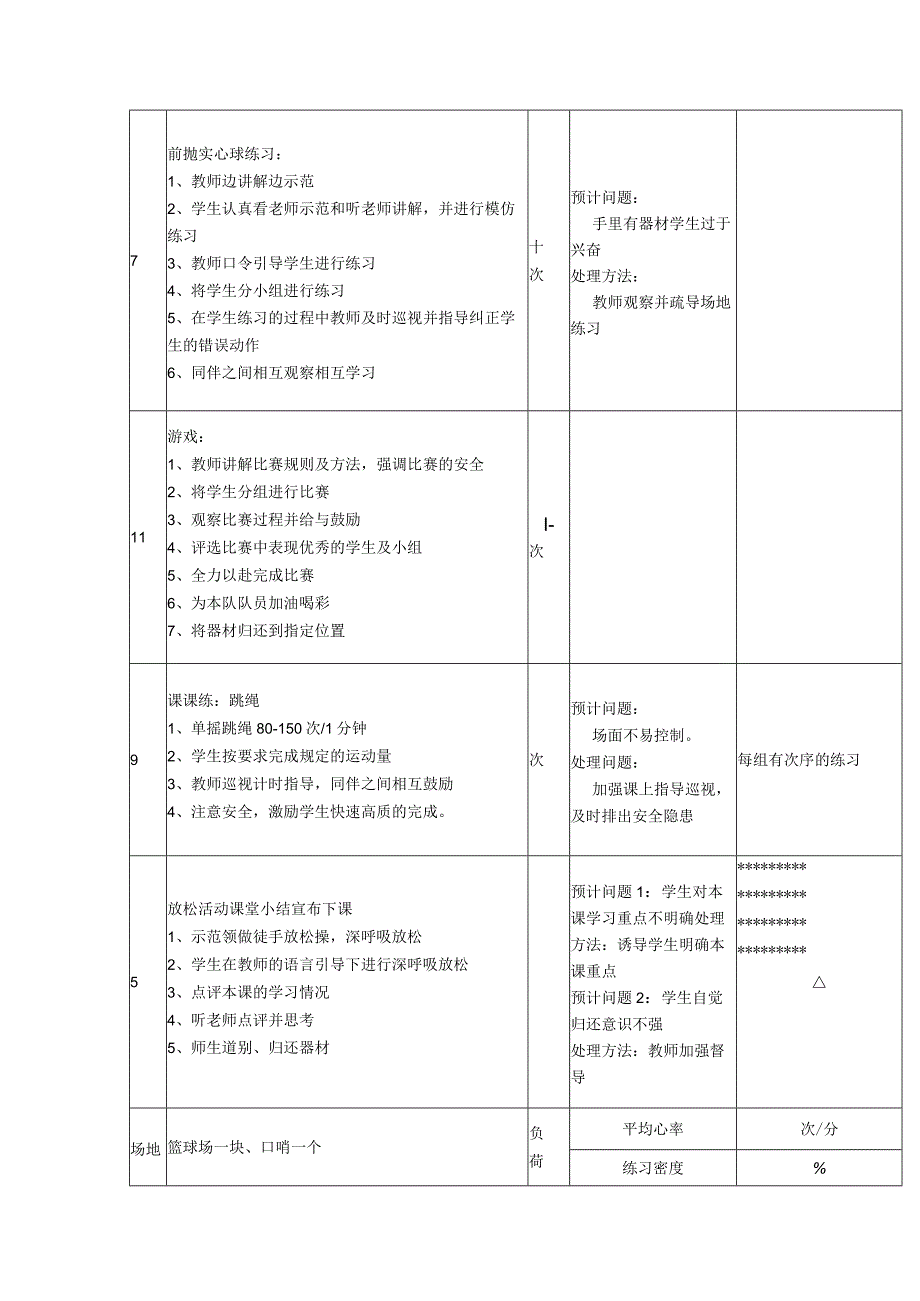 小学体育二年级体育投掷双手从体前向前抛实心球教案.docx_第2页