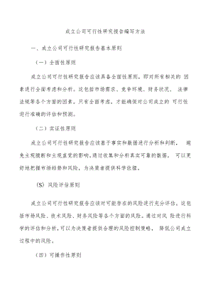 成立公司可行性研究报告编写方法.docx