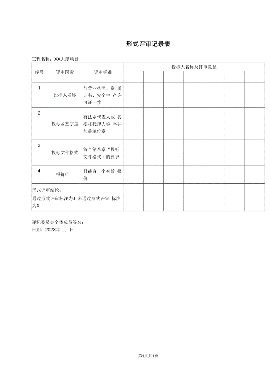 形式评审记录表21(2023年).docx_第1页