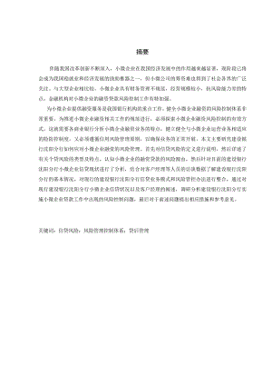 建设银行沈阳分行小微企业信贷风险调查 工商管理专业.docx