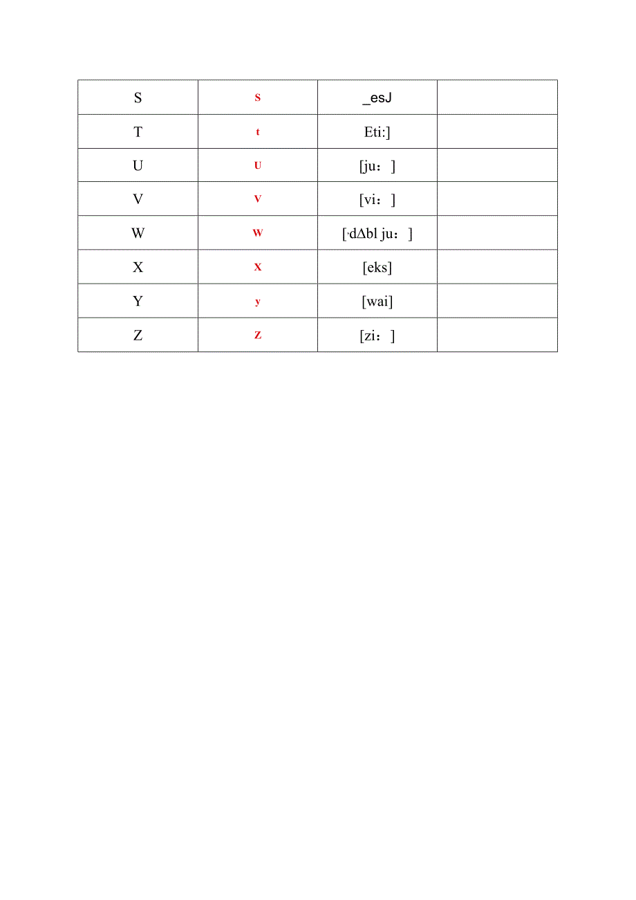 26个字母大小写及发音.docx_第2页